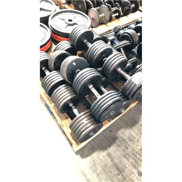 LOT OF ASSORTED DUMBBELLS