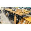 Image 2 : NATURAL LIVE EDGE 156"W X 28"D X 44"H WOODEN TOP BLACK METAL BASE BAR HEIGHT RESTAURANT TABLE