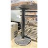 Image 3 : DARK BROWN 96"W X 29"D X 42"H WOODEN TOP BLACK METAL BASE BAR HEIGHT RESTAURANT TABLE