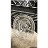 Image 2 : 3 PLASTIC CRATES OF CLEAR 11" OVAL COMMERCIAL PLATE COVERS *CRATES INCLUDED*