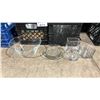 Image 2 : 4 PLASTIC CRATES OF ASSORTED COMMERCIAL GLASS BOWLS / VASES *CRATES INCLUDED*