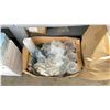 Image 2 : 4 BOXES OF ASSORTED PLASTIC STORAGE BOTTLES, SPRAY LIDS, & VARIOUS LABORATORY ITEMS