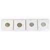 Image 1 : FOUR CANADIAN SILVER DIMES