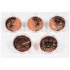 Image 1 : FIVE 1-OZ 999 PURE COPPER ROUNDS FROM THE SAFETY