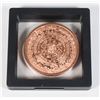 Image 2 : 2-OZ AZTEC CALENDAR 999 COPPER ROUND IN FLOATING