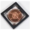 Image 3 : 2-OZ AZTEC CALENDAR 999 COPPER ROUND IN FLOATING
