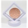 Image 1 : 2-OZ GSM COPPER EAGLE ROUND IN FLOATING DISPLAY