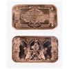 Image 2 : "$2" GEORGE WASHINGTON 1-OZ 999 FINE COPPER BAR
