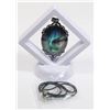 Image 2 : ELEGANT NORTHERN LIGHTS OVAL PENDANT NECKLACE IN