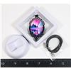 Image 1 : ELEGANT NORTHERN LIGHTS OVAL PENDANT NECKLACE IN