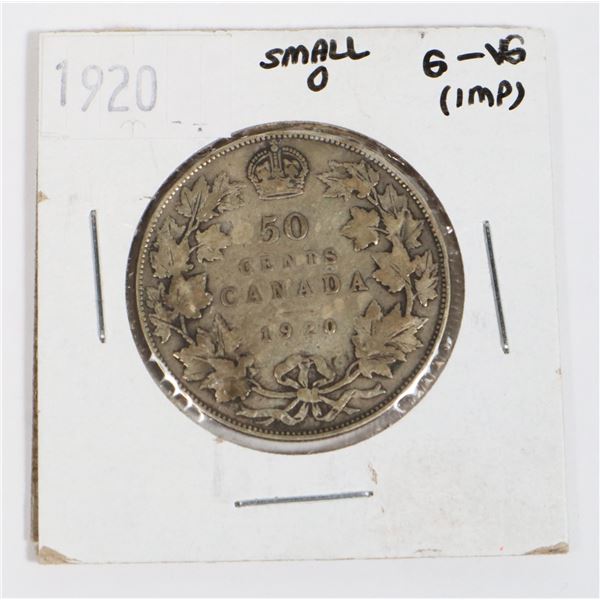 1920 CANADA SILVER HALF DOLLAR 80% SILVER