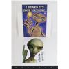 Image 1 : E.T. BIRTHDAY CARD  + ENVELOPE, AND 4" X 6" ALIEN