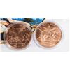 Image 2 : TWO 1-OZ .999 PURE COPPER ROUNDS IN CAPSULES,