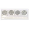 Image 2 : FOUR PIECE SILVER CANADIAN 25 CENT COINS 1947,