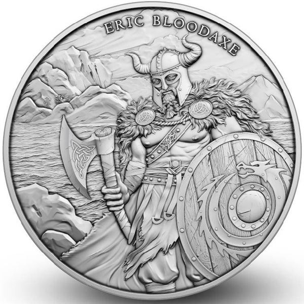ERIC BLOODAXE LEGENDARY WARRIORS 1-OZ SILVER