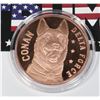 Image 1 : TRUMP CONAN HERO DOG 1-OZ COPPER ROUND, PROOF LIKE