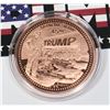Image 1 : TRUMP DRAIN THE SWAMP 1-OZ COPPER ROUND PROOF LIKE