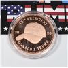 Image 1 : TRUMP MAGA HAT 1-OZ COPER ROUND, PROOF LIKE
