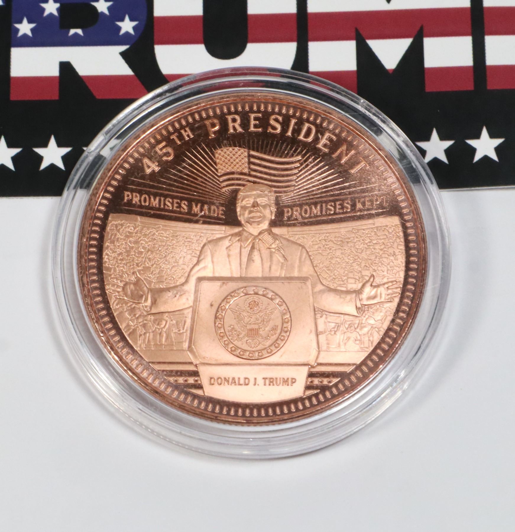 Trump Rally Coin TRUMP RALLY 1-OZ COPER ROUND, PROOF LIKE