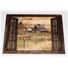 Image 1 : FARMHOUSE OLD BARN WALL ART RUSTIC LANDSCAPE