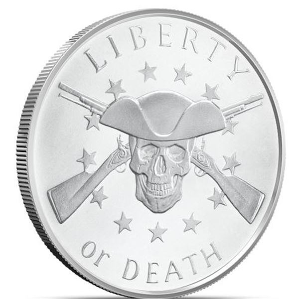 1-OZ LIBERTY OR DEATH BU SILVER ROUND 2021