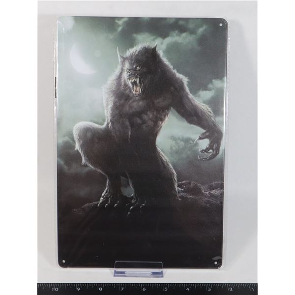WEREWOLF TIN SIGN WALL ART 7.87" X 11.81"