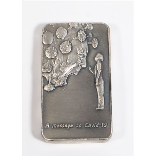 3-OZ SILVER ART BAR -ANTIQUE FINISH-