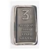 Image 2 : 3-OZ SILVER ART BAR -ANTIQUE FINISH-