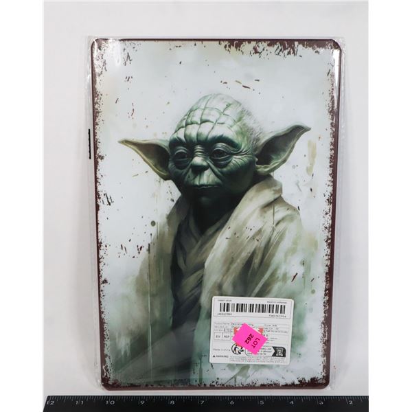STAR WARS MASTER YODA VINTAGE STYLE METAL SIGN