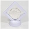Image 4 : 2-OZ BUFFALO SILVER ROUND IN FLOATING DISPLAY CASE