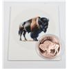 Image 1 : 1-OZ BUFFALO COPPER ROUND WITH FOAM BOARD CARD