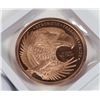 Image 2 : 5-OZ GSM COPPER EAGLE ROUND IN FLOATING DISPLAY