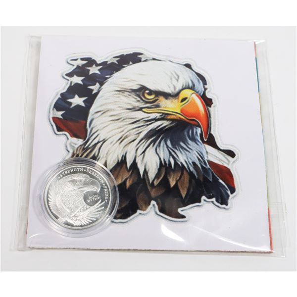 1/4-OZ GSM SILVER EAGLE IN CAPSULE WITH STICKER