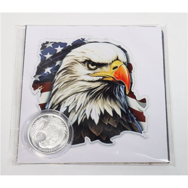 1/4-OZ GSM SILVER EAGLE IN CAPSULE WITH STICKER