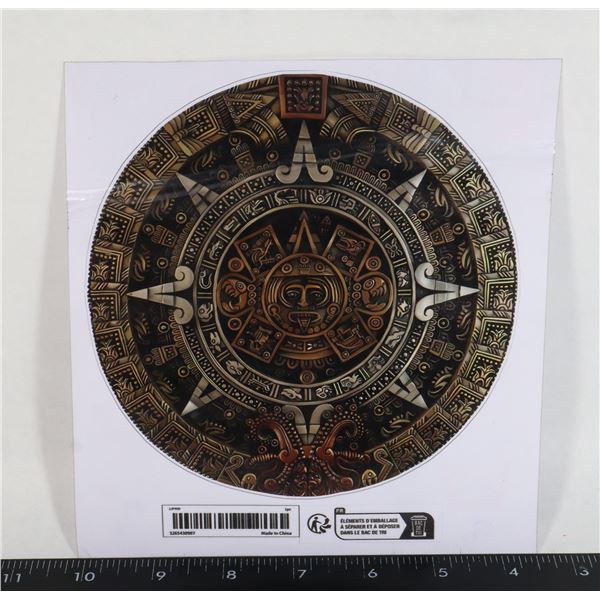 AZTEC CALENDAR STICKER 6" DIAMETER