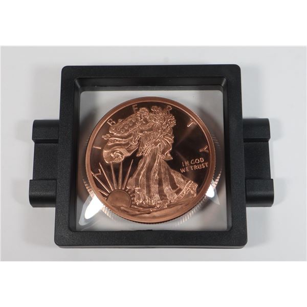 5-OZ WALKING LIBERTY COPPER ROUND IN FLOATING