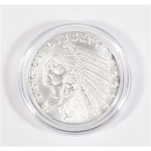 1/4-OZ INCUSE INDIAN FRACTIONAL SILVER ROUND