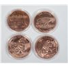 Image 1 : FOUR 1-OZ THE ICE AGE SERIES COPPER ROUNDS