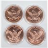 Image 2 : FOUR 1-OZ THE ICE AGE SERIES COPPER ROUNDS