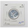 Image 1 : 1964 CANADIAN SILVER 25 CENT PROOF LIKE CAMEO