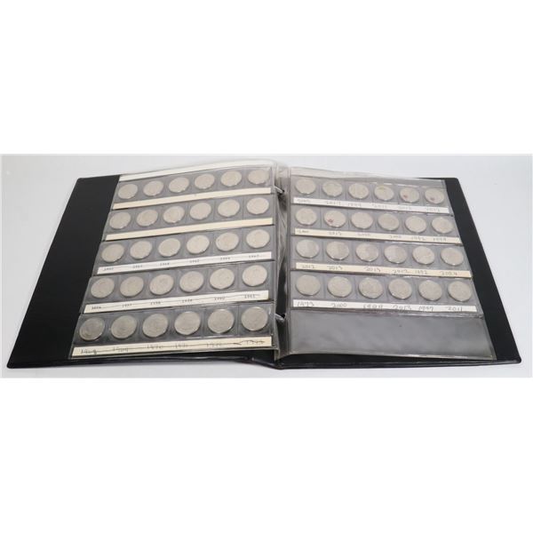 54 CANADIAN 25 CENT COINS IN ALBUM