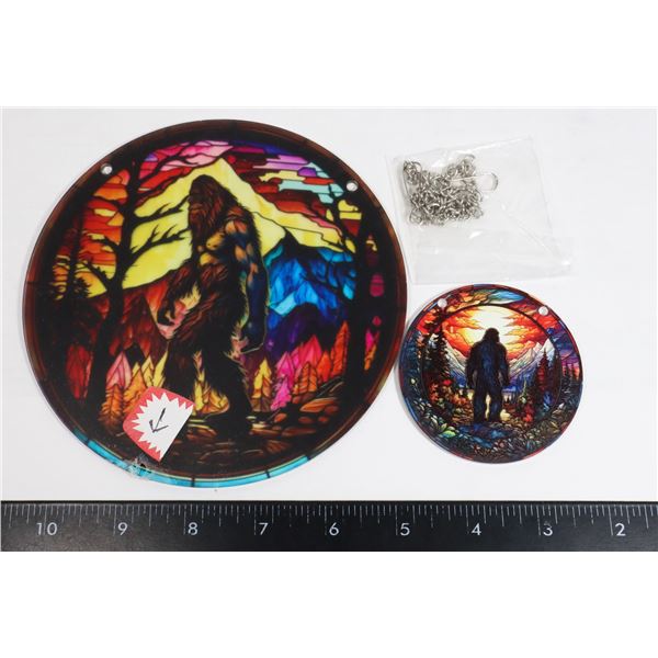 VIBRANT MYTHOLOGY SASQUATCH STAINED GLASS