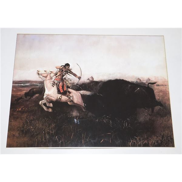 NATIVE THEMED UNFRAMED WALL ART MADE FROM