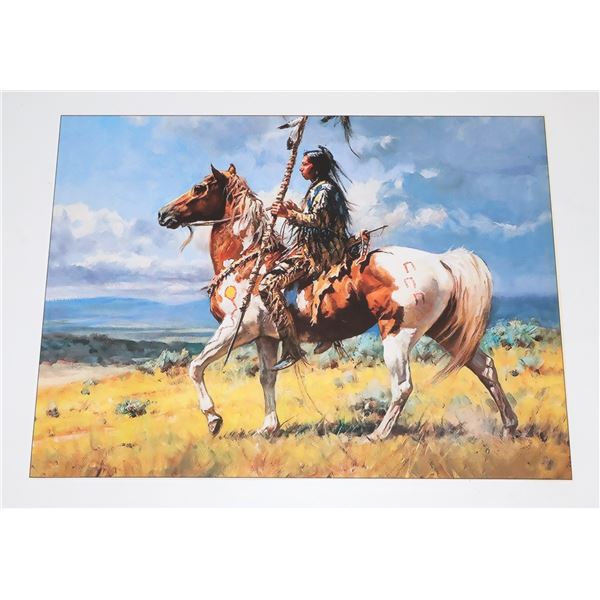 NATIVE THEMED UNFRAMED WALL ART MADE FROM