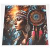 Image 1 : NATIVE AMERICAN INDIAN THEMED UNFRAMED WALL ART
