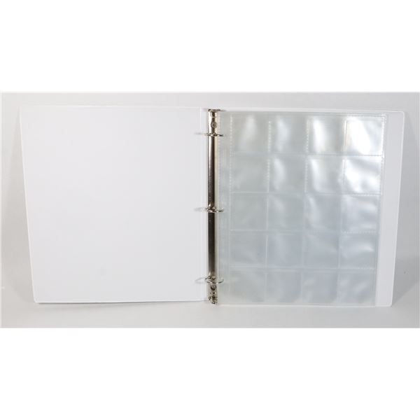 FIVE 2" X 2" POCKET PAGES FOR CARDBOARD COIN