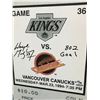 Image 2 : WAYNE GRETZKY SIGNED AMD INSCRIBED 802 GOAL 12X32 CANVAS PICTURE 8/99 UPPER DECK COA