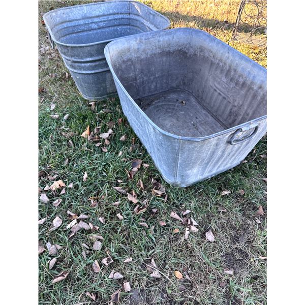 2 Galvanized Tubs