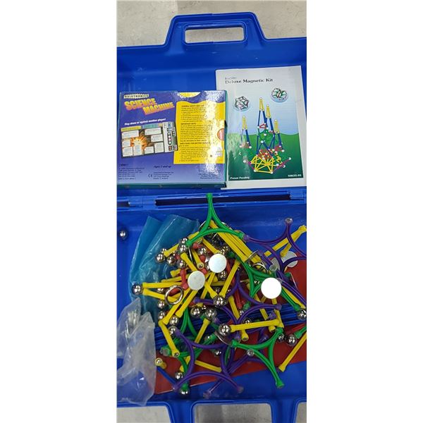 DELUXE LEE VALLEY MAGNETIC TINKER TOY KIT AND SCIENCE MACHINE