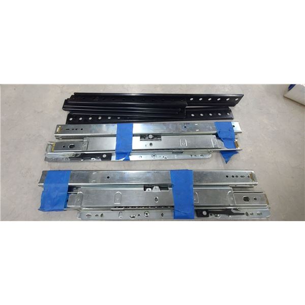 FOUR DRAWER EXTENSION SLIDER HARDWARE 18" WALL BRACKETS